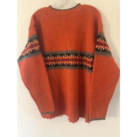 90's Vintage Eddie Bauer Winter Wool Ski Sweater size Large - Picture 2 of 5